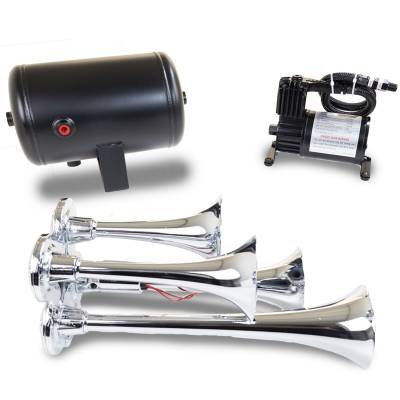 Kleinn Automotive Air Horns - Kleinn Automotive Air Horns HK4 Pro Blaster Quad Horn Kit