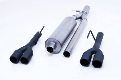 Gibson Performance - Gibson Performance 65718B Black Elite Cat-Back Dual Split Exhaust System