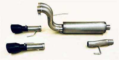 Gibson Performance - Gibson Performance 69226B Black Elite Cat-Back Dual Split Exhaust System