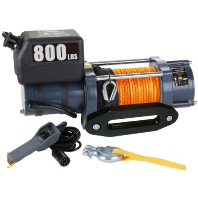 Bulldog Winch - Bulldog Hoist 800 LB 12vDC Synthetic Rope