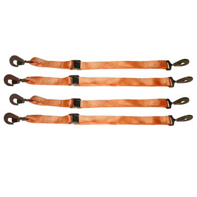 Bulldog Winch - Bulldog 4pc Cambuckle Strap Set 2 inchx60 Inch HD Orange