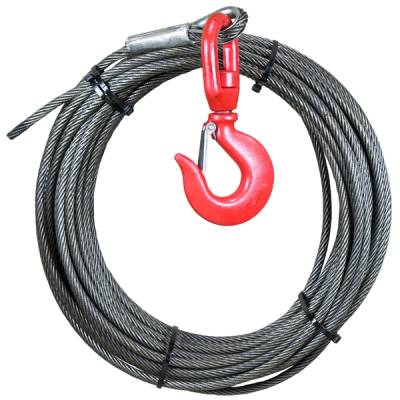 Bulldog Winch - Bulldog Wire Rope & Hook for 20k Hydraulic Winch