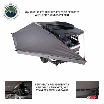 Overland Vehicle Systems - Nomadic 180 LTE Awning With Bracket Kit