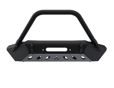 Artec Industries - Artec 07-Up Jeep Wranger/Gladiator High Clearance Front Bumper With Hoop Powdercoat Black Steel