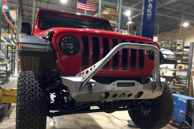 Artec Industries - Artec NightHawk Jeep JL Front Bumper W/Mid Tube Stinger Bare