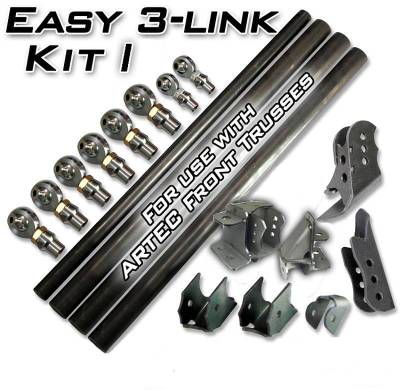 Artec Industries - Artec Easy 3 Link Kit I Dual Bracket for Artec Truss Outside Frame Chevy / Ford 78-79 with DOM