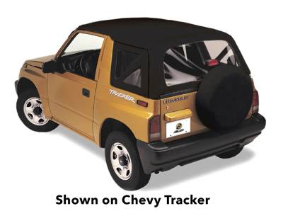 Bestop - Bestop Replace-A-Top For OEM - '95-98 Tracker/Sidekick (Black Crush; Clear Windows; No Door Skins Included)