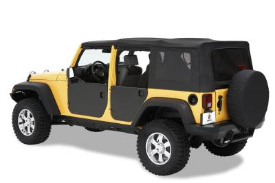 Bestop - Bestop Element Panels - Jeep '07-18 Wrangler JK 4-Door (Rear Doors; Black)