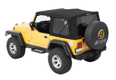 Bestop - Bestop Replace-A-Top For OEM - Jeep '97-06 Wrangler TJ Exc. Unlimited (Premium Black Twill; Tinted Windows; No Door Skins Included)