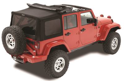 Bestop - Bestop Replace-A-Top For OEM - Jeep '10-18 Wrangler JK 4-Door (Premium Black Twill; Tinted Windows; No Door Skins Included)