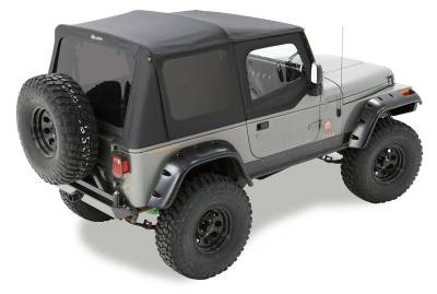 Bestop - Bestop Replace-A-Top For OEM - Jeep '03-06 Wrangler TJ Exc. Unlimited (Black Diamond Sailcloth; Tinted Windows; Upper Door Skins Included)