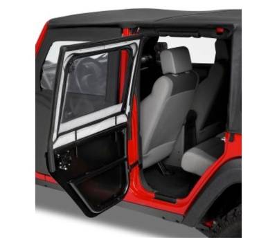 Bestop - Bestop Element Upper Doors - Jeep '07-18 Wrangler JK 4-Door (Rear Doors; Black Twill)