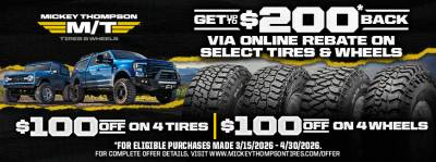 Mickey Thompson Save up to $200 Spring 2026
