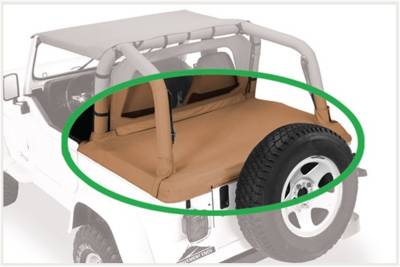 Pavement Ends - Pavement Ends Cargo Cover - '87-91 Wrangler YJ (Black Denim)