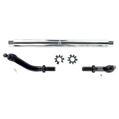 Apex Chassis - Apex Chassis Jeep JL / JT  2.5 Ton Extreme Duty No Flip Drag Link Assembly in Polished Aluminum Fits 18-24 Jeep Wrangler 19-24 Gladiator Fits