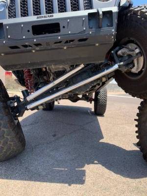 Apex Chassis - Apex Chassis Jeep Wrangler JL & Gladiator JT 2.5 Ton Tie Rod & Drag Link Assembly Black Aluminum For 18-24 Jeep Wrangler 19-24 Gladiator Apex