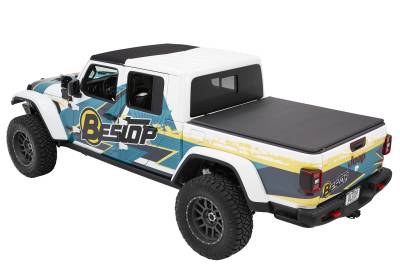 Bestop - Bestop EZ-Fold Soft Tonneau - '20-26 Gladiator; For 5 ft. bed (Premium Black Twill)