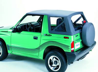 Bestop - Bestop Replace-A-Top For OEM - Jeep '97-02 Wrangler TJ (Black Denim; Tinted Windows; Door Skins Included)