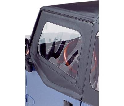 Bestop - Bestop Door Mirror Set - Jeep '87-95 Wrangler YJ / '97-06 Wrangler TJ (Black; Cast Aluminum)