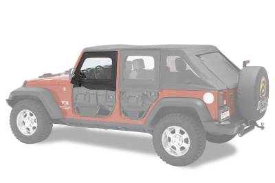 Bestop - Bestop 51805-35 HighRock 4x4(TM) Element(TM) Upper Fabric Half Doors