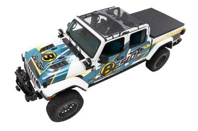 Bestop - Bestop Element Upper Doors - Jeep '20-26 Gladiator / '18-26 Wrangler JL 4-Door (Rear; Black Twill)