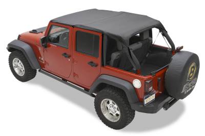 Bestop - Bestop Element Upper Doors - Jeep '07-18 Wrangler JK 4-Door (Rear Doors; Black Diamond)