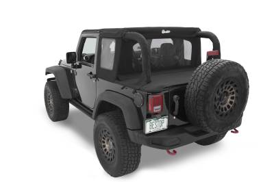 Bestop - Bestop Traditional Bikini - Jeep '76-86 CJ7 / '81-85 Scrambler CJ8 / '87-91 Wrangler YJ (Black Crush)