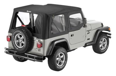 Bestop - Bestop OE JL Replacement Windows - Jeep 2018-26 Wrangler JL (Quarter Right Hand; 4-Door; Black Vinyl; Tinted)