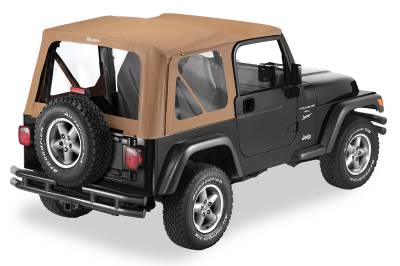 Bestop - Bestop OE JL Replacement Windows - Jeep 2018-26 Wrangler JL (Quarter Left Hand; 4-Door; Black Vinyl; Tinted)