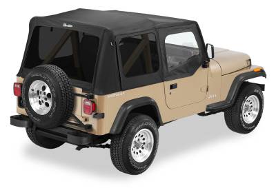 Bestop - Bestop OE JL Replacement Windows - Jeep 2018-26 Wrangler JL (Quarter Left Hand; 4-Door; Tan Twill; Tinted)