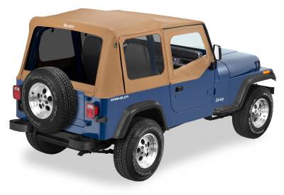 Bestop - Bestop OE JL Replacement Windows - Jeep 2018-26 Wrangler JL (Quarter Right Hand; 2-Door; Black Twill; Clear)