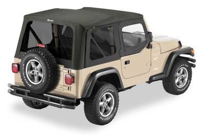 Bestop - Bestop OE JL Replacement Windows - Jeep 2018-26 Wrangler JL (Quarter Right Hand; 2-Door; Black Vinyl; Clear)