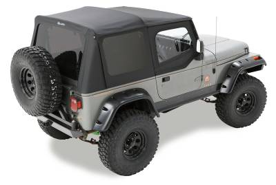 Bestop - Bestop OE JL Replacement Windows - Jeep 2018-26 Wrangler JL (Quarter Left Hand; 2-Door; Black Vinyl; Clear)