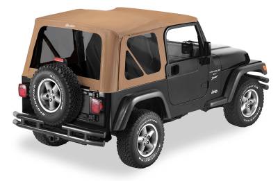 Bestop - Bestop OE JL Replacement Windows - Jeep 2018-26 Wrangler JL (Quarter Right Hand; 2-Door; Tan Twill; Tinted)