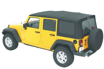 Bestop - Bestop OE JL Replacement Windows - Jeep 2018-26 Wrangler JL (Rear; 2-Door or 4-Door; Black Twill; Clear)