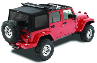 Bestop - Bestop Window Set - Jeep '07-18 Wrangler JK 2-Door (Premium Black Twill, Fits Trektop 54922)