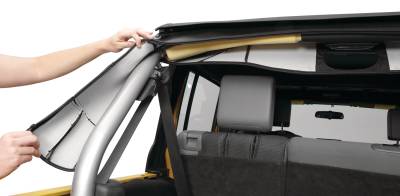 Bestop - Bestop Window Set - Jeep '76-86 CJ7 / '87-95 Wrangler YJ (Sunrider, Black Denim)