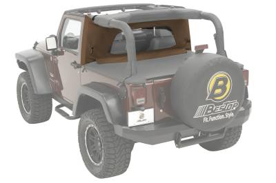 Bestop - Bestop Replace-A-Top For Trektop - Jeep '07-18 Wrangler JK 2-Door (Premium Black Twill; Tinted Windows; No Door Skins Included)