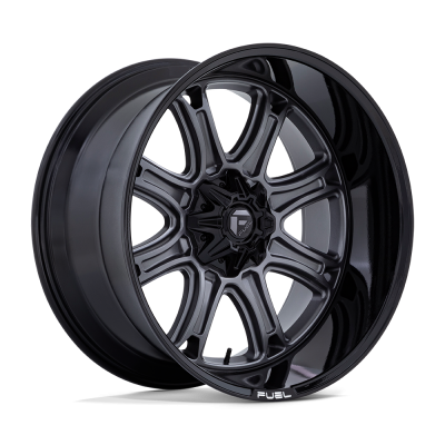 Fuel Wheel - Fuel Wheel, 24X12, DARKSTAR, MATTE GUNMETAL W/ BLACK LIP
