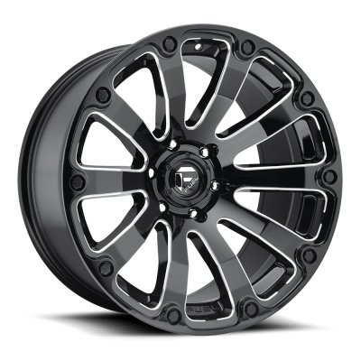 Fuel Wheel - Fuel Wheel, 20X9, D598 DIESEL, GLOSS BLACK MILLED