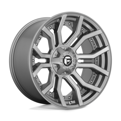 Fuel Wheel - Fuel Wheel, 24X12, D713 RAGE PLATINUM, BRUSHED GUN METAL TINTED CLEAR