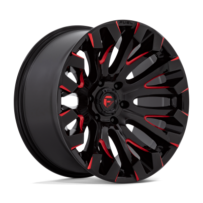 Fuel Wheel - Fuel Wheel, 20X9, D829 QUAKE, GLOSS BLACK MILLED RED TINT