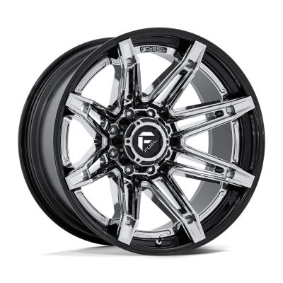Fuel Wheel - Fuel Wheel, 22X12, FC401 BRAWL, CHROME W/ GLOSS BLACK LIP