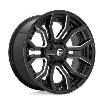 Fuel Wheel - Fuel Wheel, 24X12, D711 RAGE, GLOSS BLACK MILLED