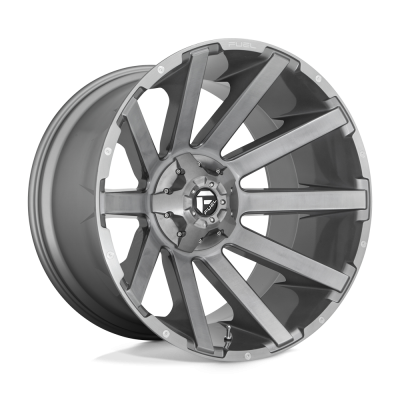 Fuel Wheel - Fuel Wheel, 22X12, D714 CONTRA PLATINUM, BRUSHED GUN METAL TINTED CLEAR