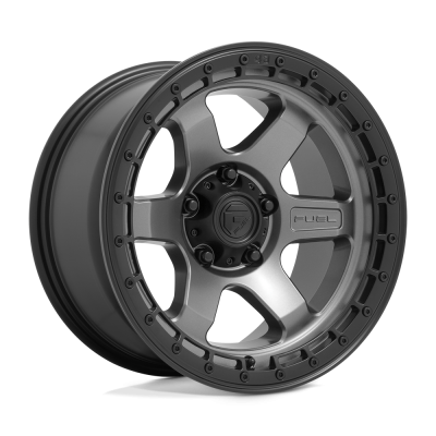Fuel Wheel - Fuel Wheel, 18X9, D752 BLOCK, MATTE GUNMETAL W/ BLACK RING