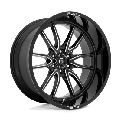 Fuel Wheel - Fuel Wheel, 24X12, D761 CLASH, GLOSS BLACK MILLED