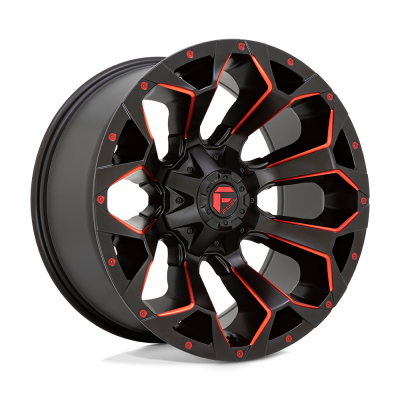 Fuel Wheel - Fuel Wheel, 22X9.5, D787 ASSAULT, MATTE BLACK RED MILLED