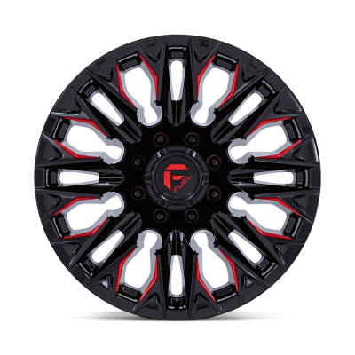 Fuel Wheel - Fuel Wheel, 20X9, D823 FLAME, GLOSS BLACK MILL W/ CANDY RED