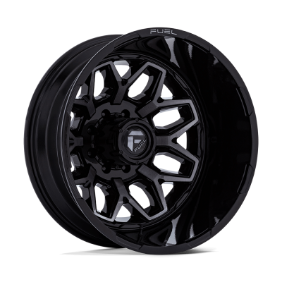 Fuel Wheel - Fuel Wheel, 20X8.25, D875 FLUX DUALLY, GLOSS BLACK BRUSH FC GRAY DDDT